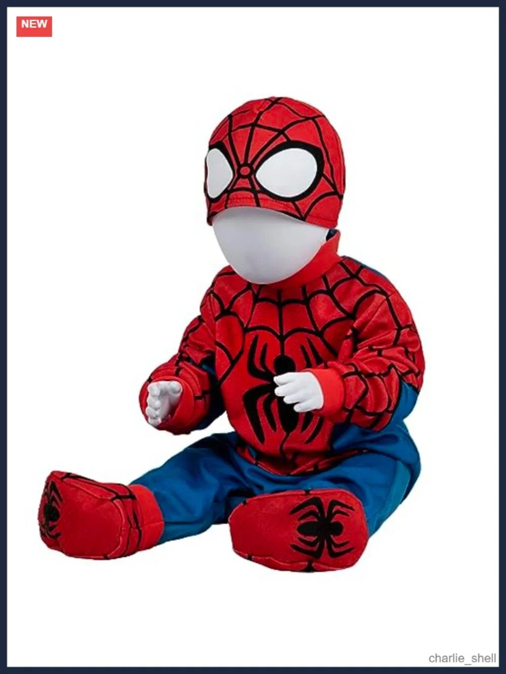 Marvel Spider-Man Infant Deluxe Costume Minky Fabric Non-Slip Booties